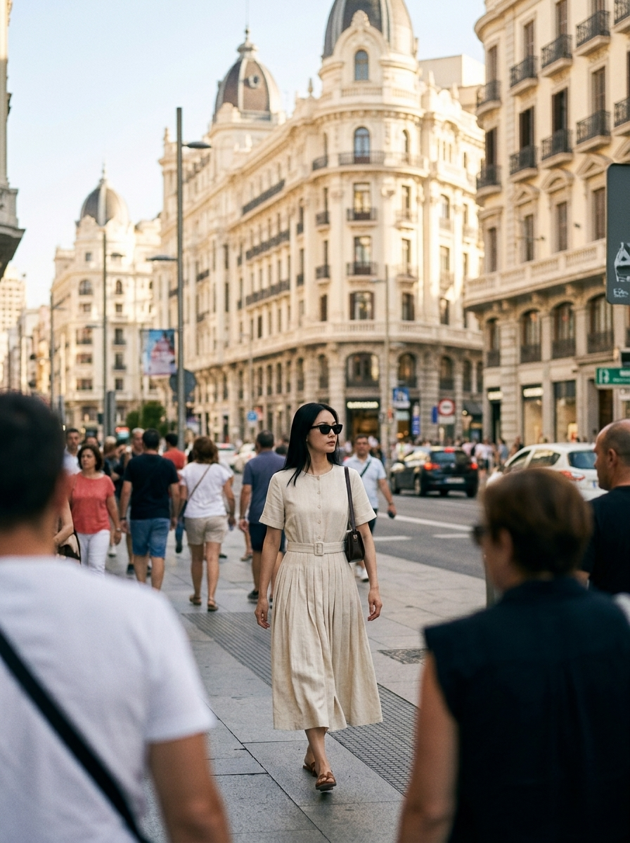 Vestido Fiorella — look de calle