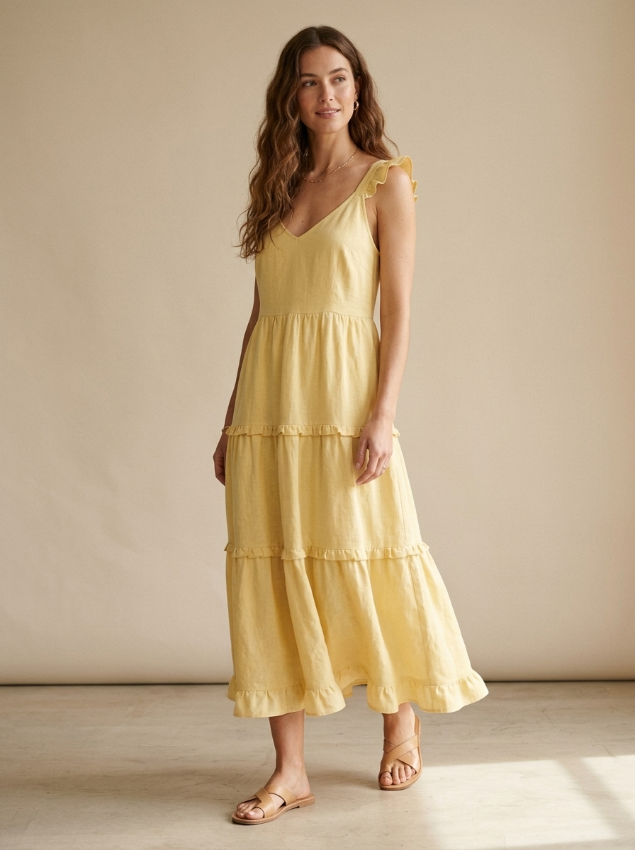 Vestido Lavinia — modelo con el vestido