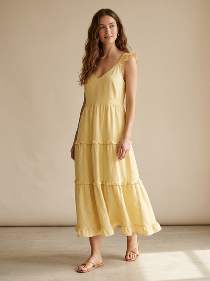 Vestido Lavinia — modelo con el vestido