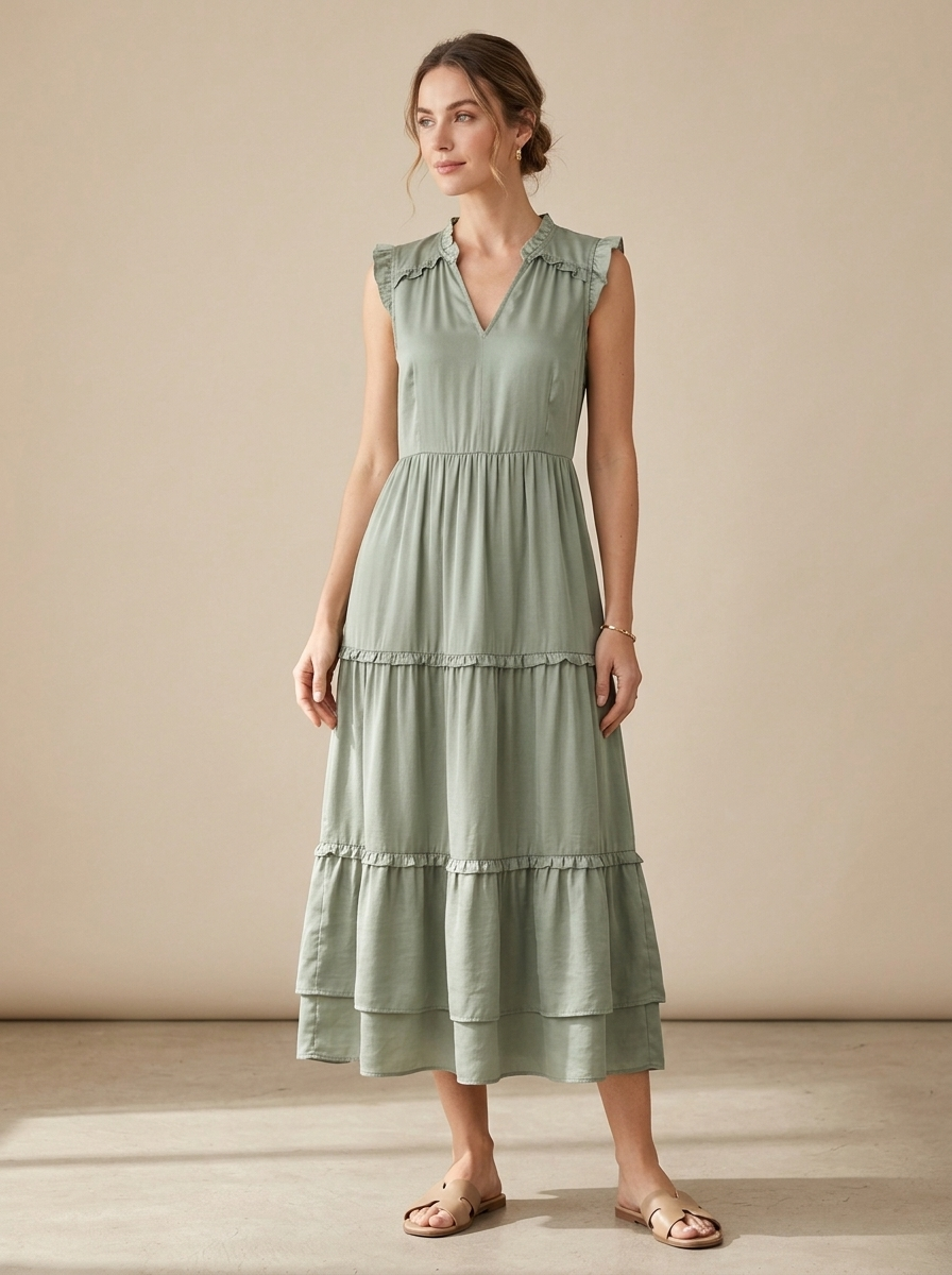 Vestido Philippa — modelo con el vestido