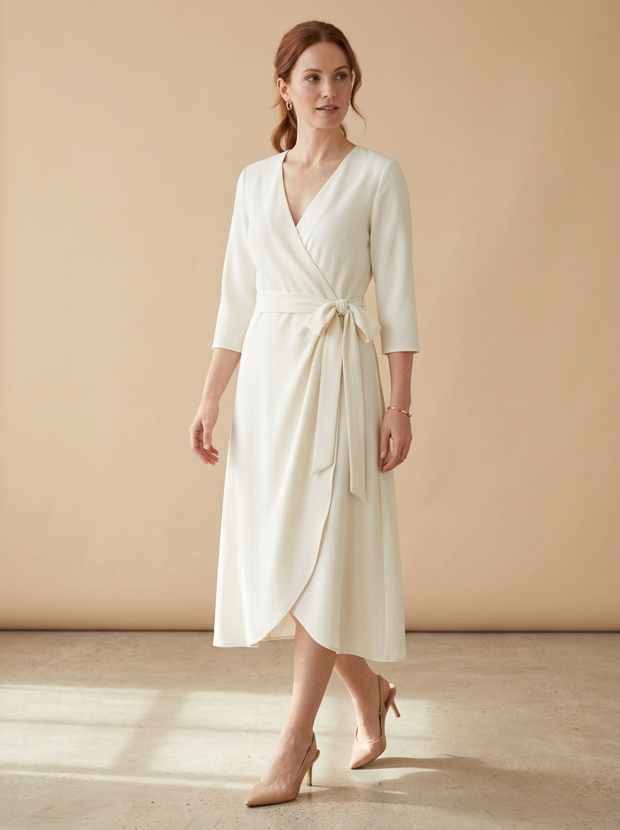 Vestido Georgette — modelo con el vestido