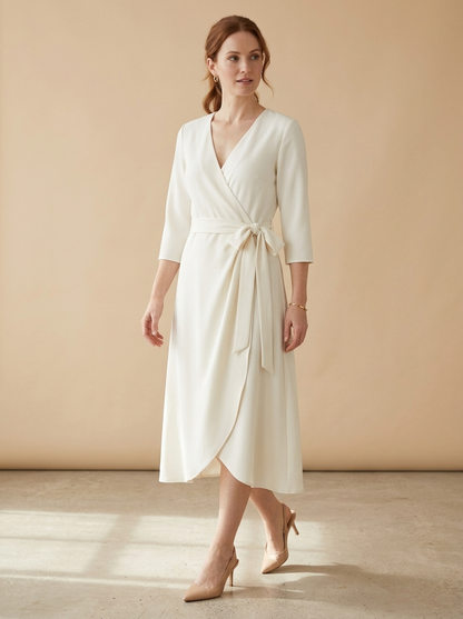 Vestido Georgette — modelo con el vestido