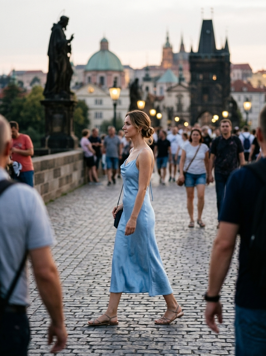 Vestido Noemí — look de calle