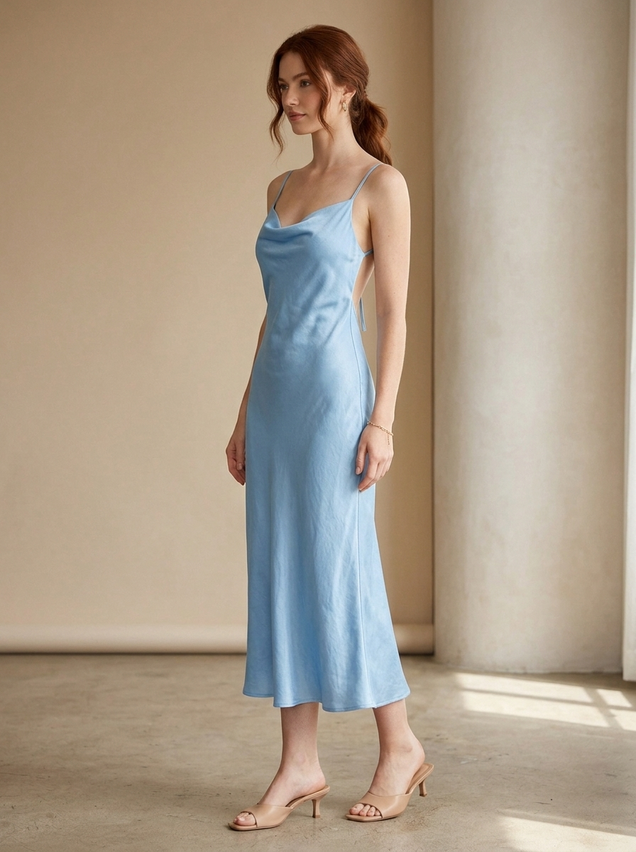 Vestido Noemí — modelo con el vestido