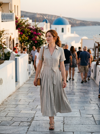 Vestido Rosalind — look de calle