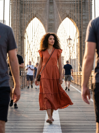 Vestido Jacinta — look de calle